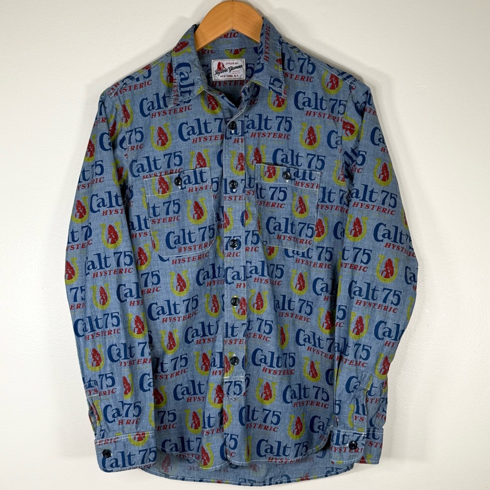 Vintage 90’s Hysteric Glamour CalT 75 All Over Print Shirt